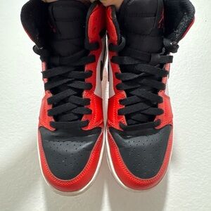 Nike Women's High-Top Sneakers in Black and Red